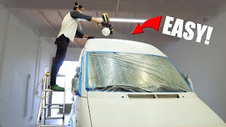 The BEST Way to Paint Your Car on a Budget  DIY Campervan Paint Job [upl. by Ocirred973]