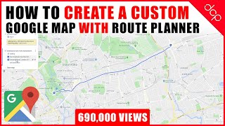 How to create a custom Google Map with Route Planner and Location Markers   Google Maps Tutorial [upl. by Aliban913]