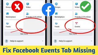 How to Fix Events Tab Missing From Facebook 2024  Facebook Events Tab Missing Problem Solve [upl. by Atig]