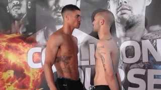 ANTHONY OGOGO v WAYNE REED  OFFICIAL WEIGH IN LIVERPOOL  COLLISION COURSE [upl. by Hgielanna]