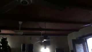 3 Universal and 2 KDK industrial ceiling fans at smalll dinercafe [upl. by Hpeseoj]