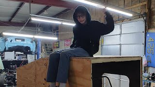 Im 13 and building my own micro CAMPER square  teardrop EP 4 sandwich roof amp cubbies [upl. by Beuthel]