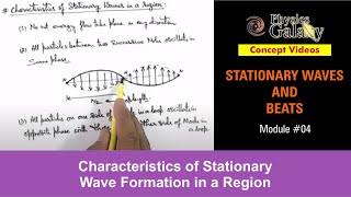 Class 11 Physics  Stationary Waves And Beats  4 Characteristics of Stationary Wave Formation [upl. by Gnilrad118]