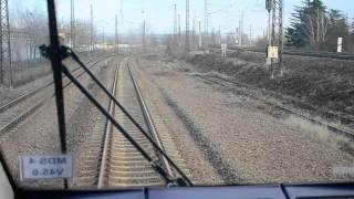 Führerstandsmitfahrt von Halle Saale nach Leipzig Hbf Tief [upl. by Cyler]