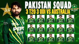 Pakistan Announced odi Squad for Tour of Australia  Pakistan Squad Announced for Tour of Australia [upl. by Ingham314]