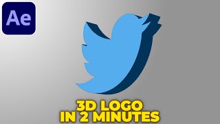 3D Logo Animation in 2 Minutes  After Effects Tutorial  No Plugins [upl. by Worrad]