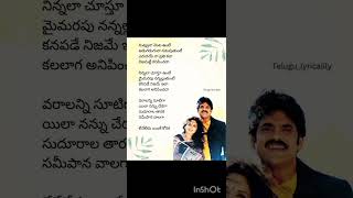 Nuvvante Nakistamani Song  Agipovali Kalam  Santhosham  Nagarjuna Gracy Singh love viralshort [upl. by Yttig]