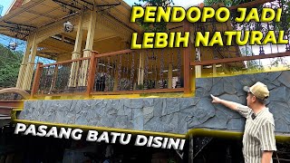 85 PENDOPO  KENAPA GA DARI DULU PASANG BATU TEPLEK DISINI PENDOPO JADI KELIATAN LEBIH NATURAL [upl. by Negam]