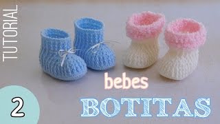 Como tejer botitas para bebes 22 [upl. by Aerdnahs202]