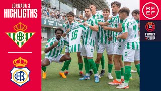 Resumen PrimeraFederación  Betis Deportivo 31 Recreativo de Huelva  Jornada 3  Temporada 2425 [upl. by Phi]