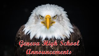 May 1st 2024 GHS Announcements [upl. by Violette]