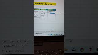 How to use concatenate function in excel  Excel formulas and functions excel [upl. by Ydasahc996]
