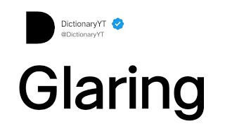 Glaring Meaning in English [upl. by Whit]