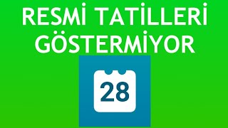 Samsung Takvim Resmi Tatilleri Göstermiyor Sorunu Çözümü [upl. by Tolmach890]