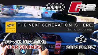 Audi RS 3 sound will BLOW YOUR MIND 🤯 ExhaustEngine App OBD2 ELM327  POV Test Drive [upl. by Nivan]