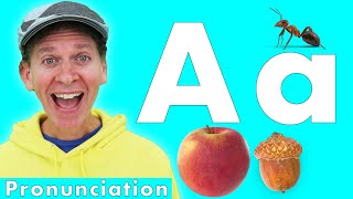 Letter A Pronunciation Song  Dream English Kids [upl. by Anailuig]