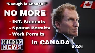 Canada Immigration Minister Latest Update  Breaking News  3 Big Changes in 2024 [upl. by Neerod638]