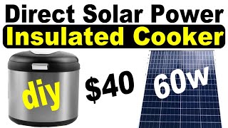 Can You Cook Dinner With a 100 Watt Solar Panel Simple DIY solar power electric cooker [upl. by Nyra]