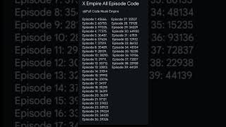 Xempire all episode codes from 1 to 39 [upl. by Yud481]