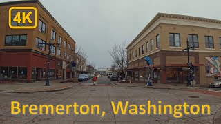 Driving in Downtown Bremerton Washington  4K60fps [upl. by Notsnarc]