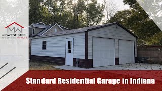 24 x 30 x 8 Metal Garage installed in Indiana [upl. by Idalina]