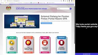 Cara Daftar SPA8i Untuk Permohonan Kerja Kerajaan [upl. by Avelin900]