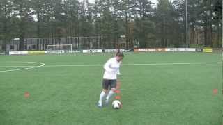 Performance training Dribbelen kappen binnenkant voet buitenkant voet links [upl. by Glynias]