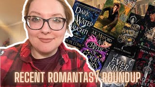 lets talk about my most recent fantasy romance reads  romantasy roundup [upl. by Ilona]