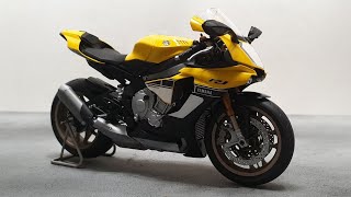 YAMAHA R1 60th Anniversary Edition 112 Tamiya Modelkit Finished Model [upl. by Pages]