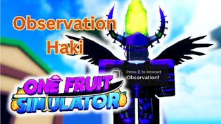 How To Get Observation Haki  Roblox One Fruit Simulator [upl. by Iams]