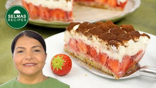 Erdbeerkuchen  Erdbeer Torte  ohne Gelatine amp ohne Mehl  Low carb möglich 🍓 [upl. by Suoirad]