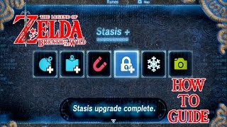 HOW TO UPGRADE SHEIKAH SLATE  STASIS  REMOTE  SHEIKH SENSOR  ZELDA BREATH OF THE WILD [upl. by Kantor]