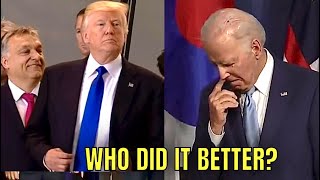 Watch Joe Biden pose with World Leaders vs Donald Trump 😂 [upl. by Ennaisoj]