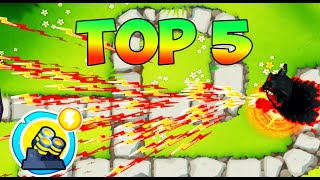 Top 5 BEST Strategies in Bloons TD6 [upl. by Wilek306]