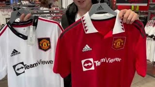 Man Utd Megastore Tour  NEW 2223 Home amp Away Shirt Printing I 30072022 [upl. by Lanie]