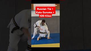 Russian Tie  Kata Guruma  100 kilos nihontaijitsu selfdefense [upl. by Tiersten]