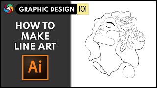 Make Minimal Line Art Design in Adobe Illustrator [upl. by Isidro]