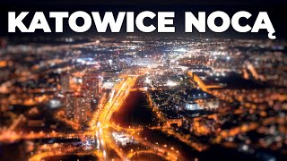 Jak wyglądają Katowice nocą z drona Katowice City 2022 [upl. by Ananna]