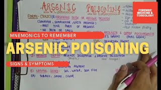 TOXICOLOGY Arsenic Poisoning  Signs amp symptoms  mnemonics  forensic toxicolgy [upl. by Allicerp]