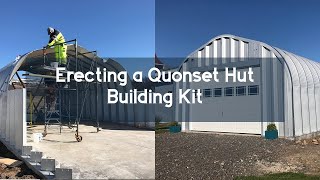 Erecting a Quonset Hut Building Kit [upl. by Innig]