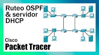 Turorial Cisco Packet Tracer Ruteo OSPF en un área y servidor DHCP [upl. by Adaner]