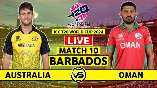 ICC T20 World Cup 2024 Live Australia vs Oman Live Scores  AUS vs OMN Live Scores amp Commentary [upl. by Ingrim501]