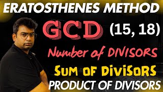 GCD AND PRIME FRCTORIZATION Eratosthenes methodproduct Divisorsnumber of divisorssum of divisors [upl. by Harry738]