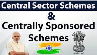 What is the difference between Central sector schemes amp Centrally sponsored schemes [upl. by Melvin]