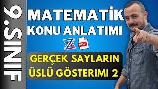 9SINIF MATEMATİK  Gerçek Sayıların Üslü ve Köklü Gösterimleri 1  YENİ MÜFREDAT KONU ANLATIMI [upl. by Arraek]