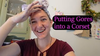 How to sew triangle shapes gores into a corset [upl. by Rofotsirk]