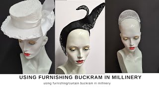 Using curtain buckram for hat making [upl. by Dill]