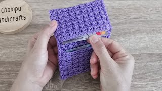 Crochet card holder  Easy and quick to make Step by step [upl. by Billen]