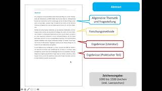 Vorwissenschaftliche Arbeit VWA Aufbau der VWA [upl. by Hairu]