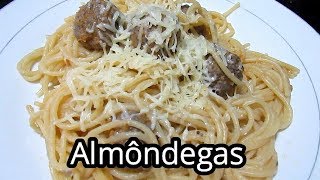 Almôndegas ao molho de tomate simples receita [upl. by Atenek]